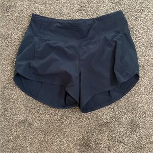 Lululemon Speed up high rise size 6 Women's Navy Performance Running Shorts